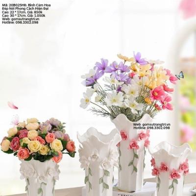 BÌNH CẮM HOA ĐẮP NỔI PHONG CÁCH HIỆN ĐẠI